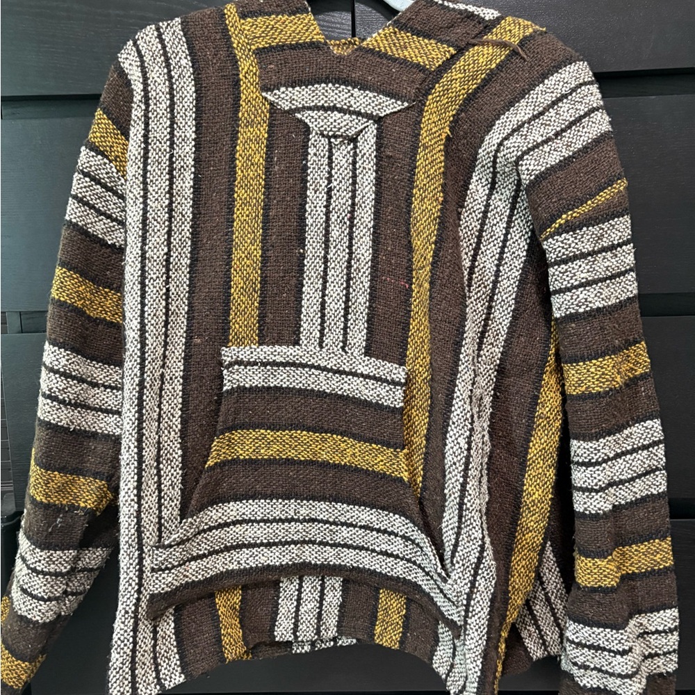 Striped Brown and Gold Mens Sweater